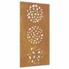 Corten Steel Leaf Garden Wall Decoration | 105x55 cm