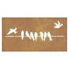 Corten Steel Garden Wall Decoration - Bird Design 105x55 cm