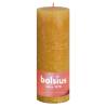 Bolsius Rustic Pillar Candles Shine | Honeycomb Yellow - 4 pcs