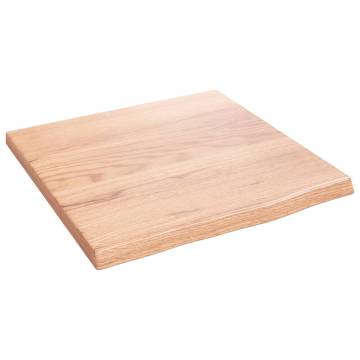 Light Brown Solid Wood Bathroom Countertop | 40x40x2 cm