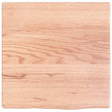 Light Brown Solid Wood Bathroom Countertop | 40x40x2 cm