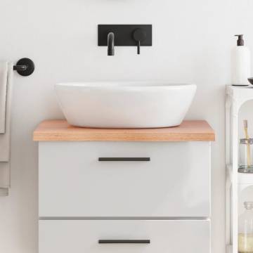 Light Brown Bathroom Countertop - Solid Oak Wood | HipoMarket