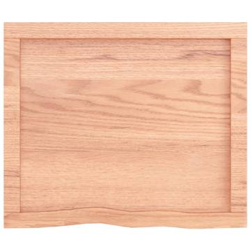 Light Brown Bathroom Countertop - Solid Oak Wood | HipoMarket