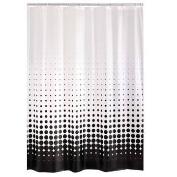 RIDDER Vinyl Shower Curtain Black - Waterproof & Stylish