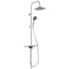 SCHÜTTE AQUASTAR Anthracite-Chrome Overhead Shower Set