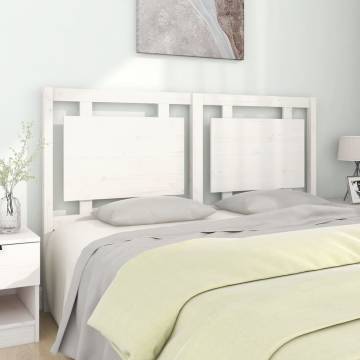 Stylish White Bed Headboard - Solid Pine Wood | HipoMarket