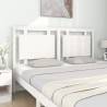 Stylish White Bed Headboard - Solid Pine Wood | HipoMarket