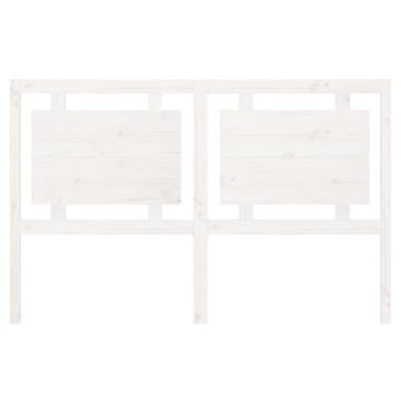 Stylish White Bed Headboard - Solid Pine Wood | HipoMarket