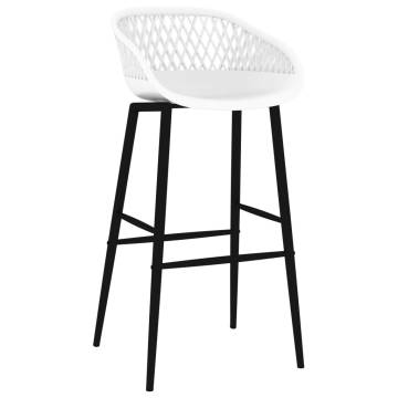 Stylish White Bar Chairs - Set of 2 | HipoMarket UK