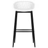 Stylish White Bar Chairs - Set of 2 | HipoMarket UK