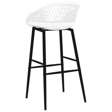 Stylish White Bar Chairs - Set of 2 | HipoMarket UK