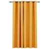 Linen-Look Blackout Curtains Yellow 290x245cm - HipoMarket