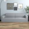 3-Seater Stretch Couch Slipcover - Grey Polyester Jersey