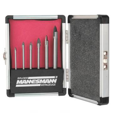 Brüder Mannesmann 6 Piece Glass Drill Bit Set - Steel 54806