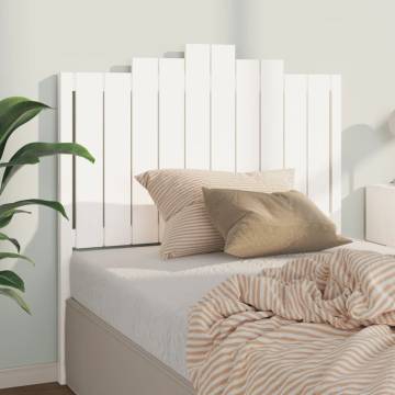 Stylish White Bed Headboard | Solid Pine Wood 106x4x110 cm