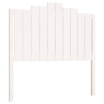 Stylish White Bed Headboard | Solid Pine Wood 106x4x110 cm