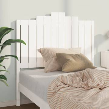 Stylish White Bed Headboard | Solid Pine Wood 106x4x110 cm