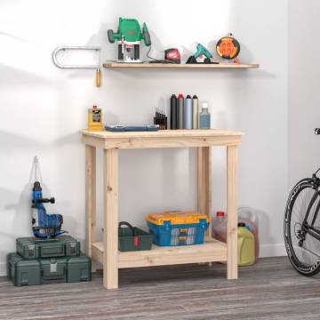 Solid Wood Pine Work Bench - 80x50x80 cm | Hipomarket