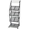 Stylish Black & White Magazine Rack - 47x40x134 cm