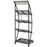 Stylish Black & White Magazine Rack - 47x40x134 cm