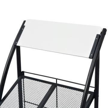 Stylish Black & White Magazine Rack - 47x40x134 cm