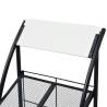 Stylish Black & White Magazine Rack - 47x40x134 cm