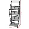 Stylish Black & White Magazine Rack - 47x40x134 cm