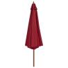 Outdoor Parasol with Wooden Pole 350 cm Burgundy | Hipo Market