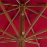 Outdoor Parasol with Wooden Pole 350 cm Burgundy | Hipo Market