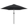 Outdoor Parasol 300 cm with Metal Pole - Black | Hipo Market