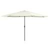 Outdoor Parasol with Metal Pole 400 cm - Sand White | Hipo Market