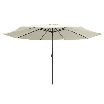 Outdoor Parasol with Metal Pole 400 cm - Sand White | Hipo Market