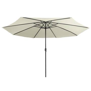 Outdoor Parasol with Metal Pole 400 cm - Sand White | Hipo Market