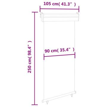 Balcony Side Awning 105x250 cm Brown - Stylish & Functional