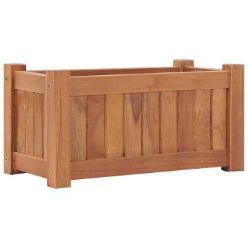 Raised Bed 50x25x25 cm - Solid Teak Wood Planter