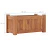 Raised Bed 50x25x25 cm - Solid Teak Wood Planter