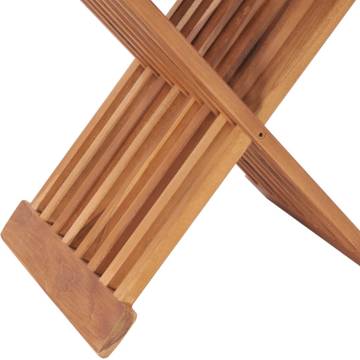 Folding Stool - Solid Teak Wood | Durable & Stylish | HipoMarket