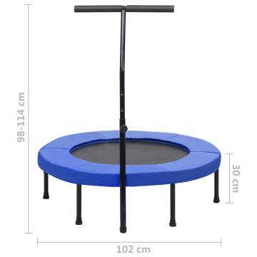 Fitness Trampoline With Handle & Safety Pad - 102 cm