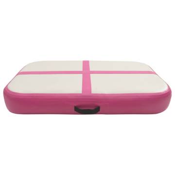 Inflatable Gymnastics Mat with Pump - 60x100x15 cm PVC Pink