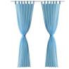 Turquoise Sheer Curtain 140 x 175 cm - 2 pcs | Hipo Market