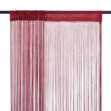 Burgundy String Curtains 140x250 cm - Stylish & Versatile