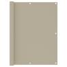 Balcony Screen Beige 120x600 cm - Waterproof & UV Protective