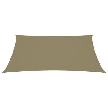 Sunshade Sail Oxford Fabric 3x5m Rectangular - Beige