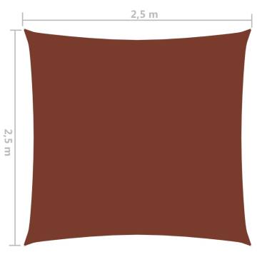 Terracotta Sunshade Sail - 2.5x2.5m Oxford Fabric