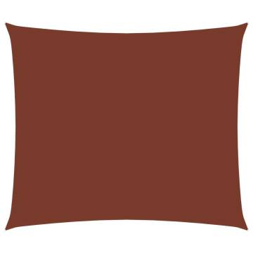 Terracotta Sunshade Sail - 3x4 m Oxford Fabric | HipoMarket