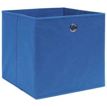 10 Pcs Blue Storage Boxes | Non-woven Fabric 28x28 cm