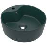 Luxury Matt Dark Green Wash Basin - 36x13 cm Ceramic