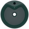 Luxury Matt Dark Green Wash Basin - 36x13 cm Ceramic