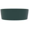 Luxury Matt Dark Green Wash Basin - 36x13 cm Ceramic