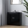 Book Cabinet Black 82.5x30.5x80 cm Engineered Wood Colour black Quantity in Package 1 Height 80 cm 